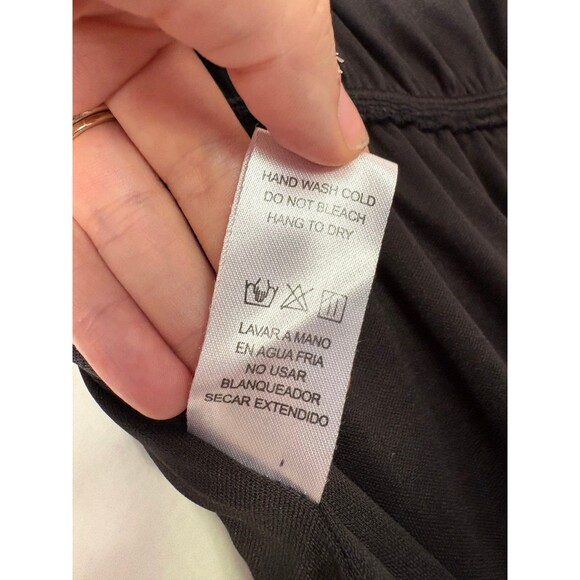 Doe & Rae Women’s Black Flowy Tie-Sleeve Bardot Jumpsuit Small Coquette Peasant - Picture 8 of 9